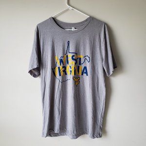 West Virginia Mountaineers Women's Size Large T Shirt Gray Image One NCAA NWT